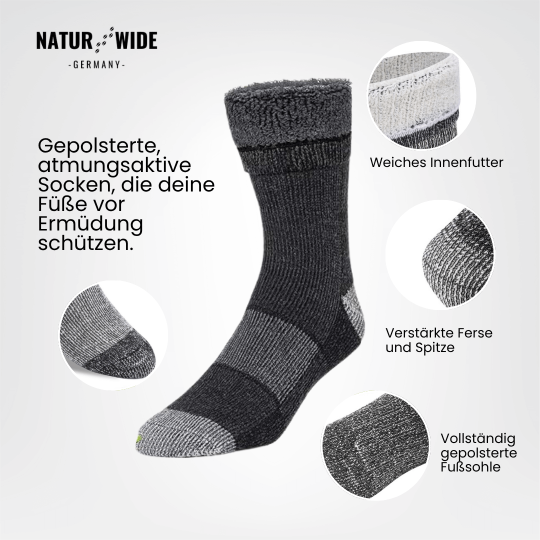 Naturwide Merino Wool Socks – 3-Pack for Men &amp; Women