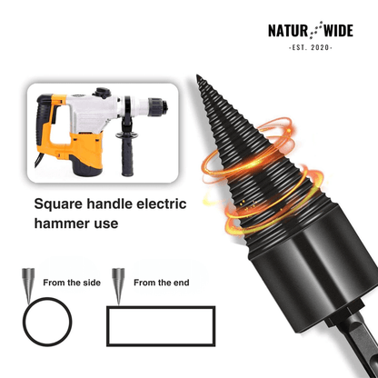 Firewood Splitter Drill Bit 32mm – Wood Splitting Cone