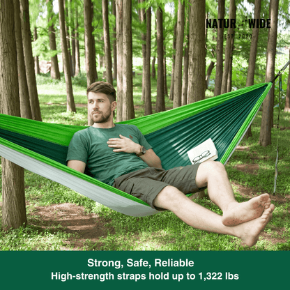 Camping Hammock with Mosquito Net, Rain Fly Tarp & Carry Bag