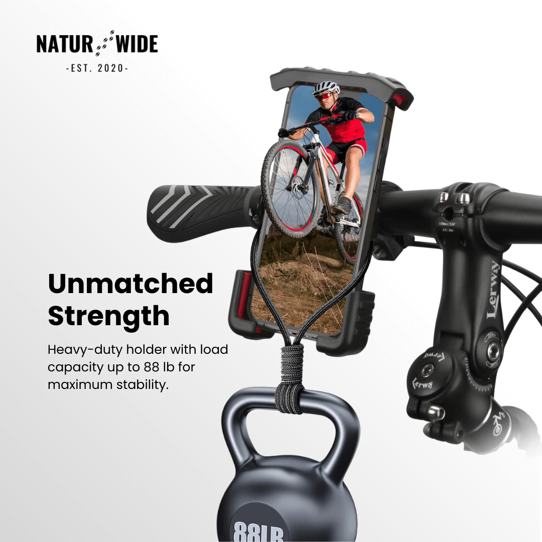 Secure Motorcycle & Bike Phone Mount - 1s Quick Lock