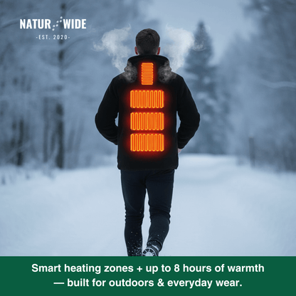 USB Heated Hoodie – Unisex Zip-Up with Thick Wool Lining