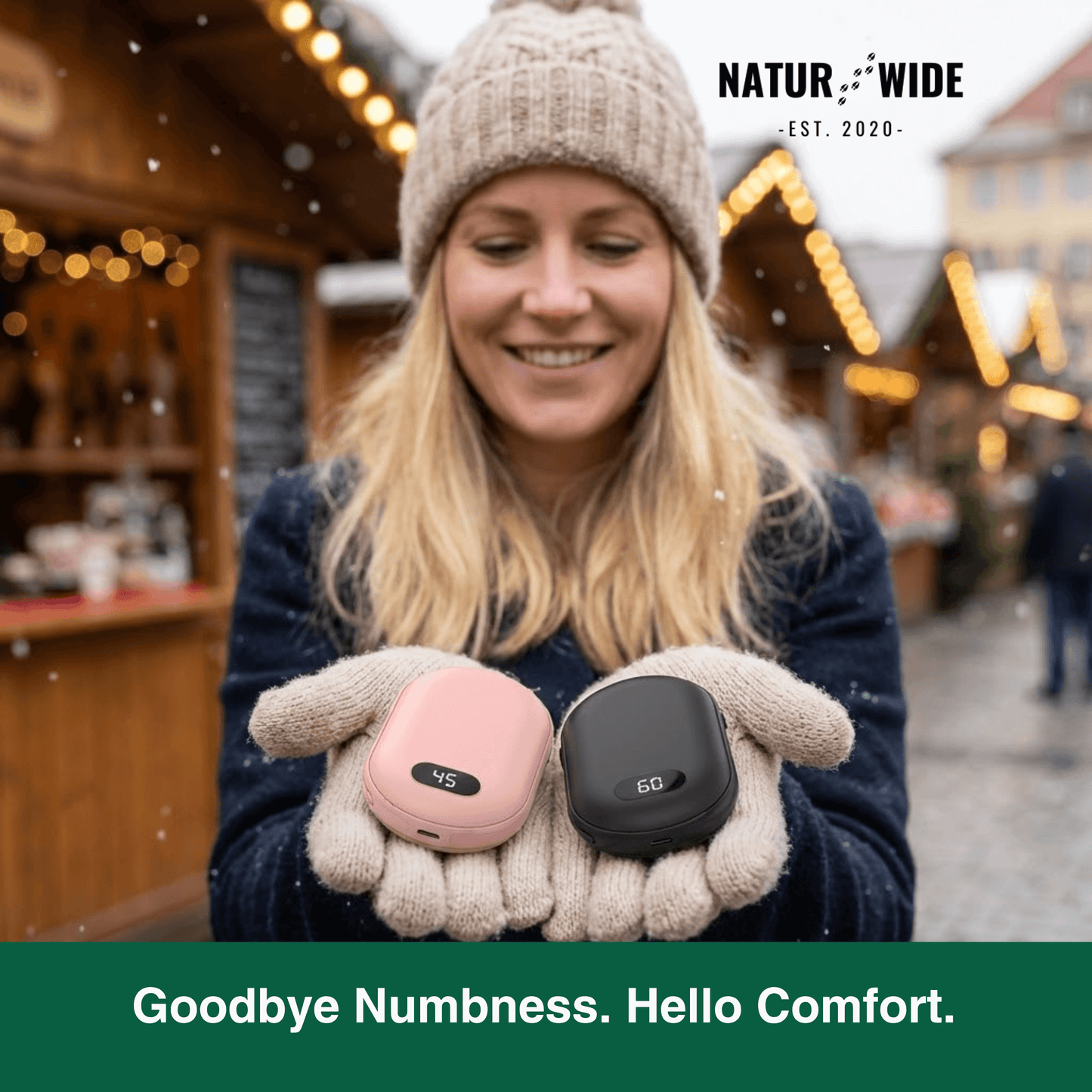 Double-Heat Hand Warmer – Rechargeable Pocket Warmer