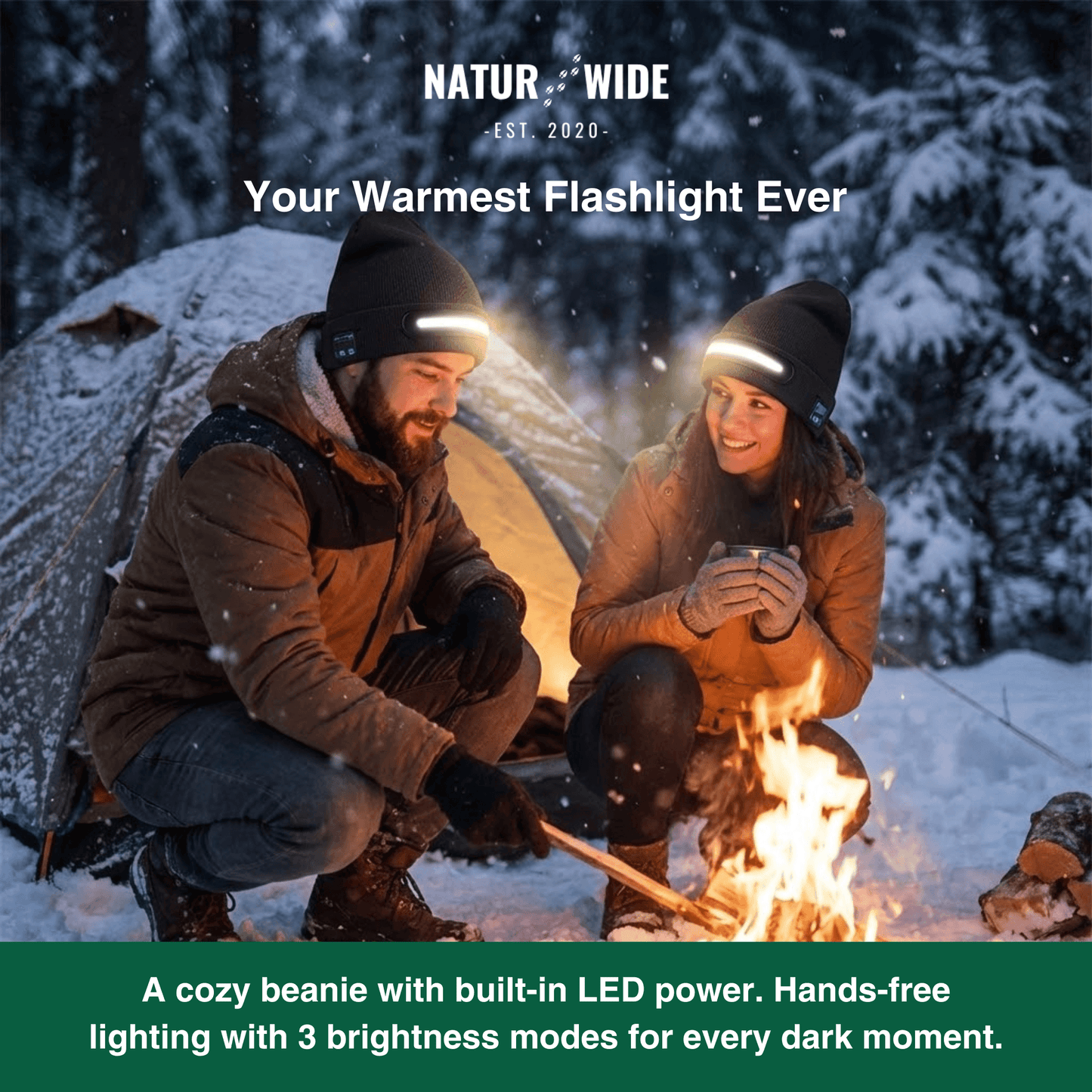 LED Hat with Light – USB Rechargeable Unisex Winter Hat