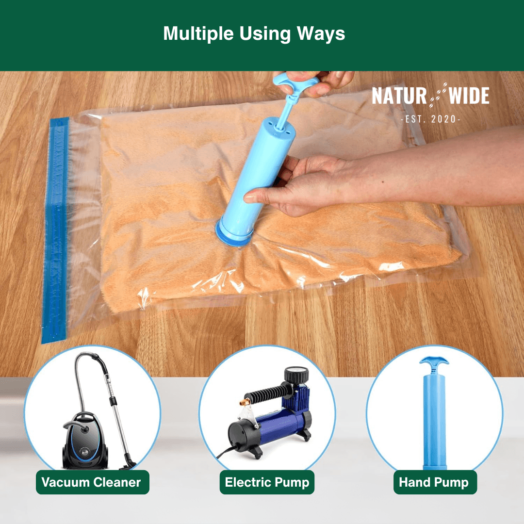 Vacuum Storage Bags for Clothes & Bedding – Space Saver 3-Pack