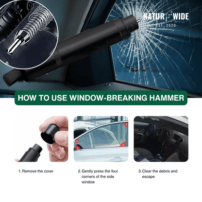 Car Emergency Window Breaker & Seat Belt Cutter Tool