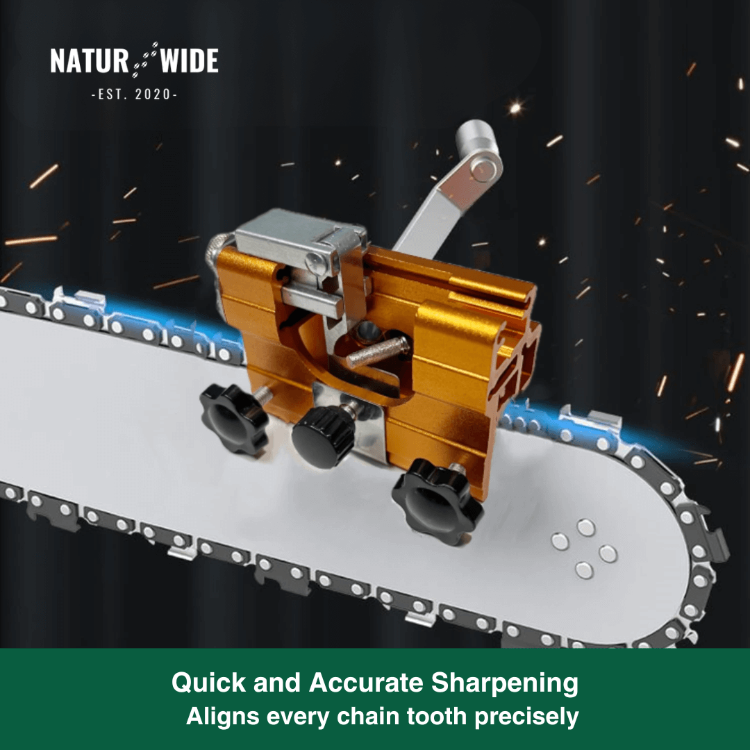 Manual Chainsaw Sharpener Jig – Portable Crank Tool
