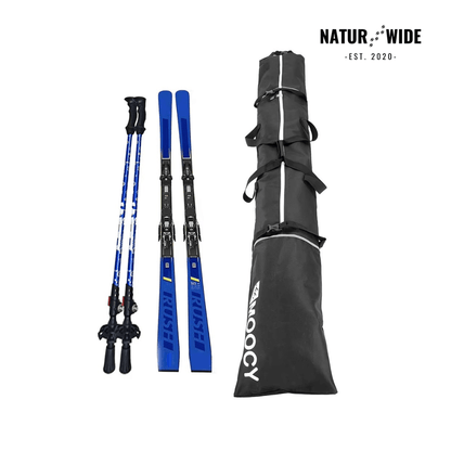 2-Piece Ski Bag Set – Ski Carrier &amp; Boot Bag Combo (Adjustable up to 80")