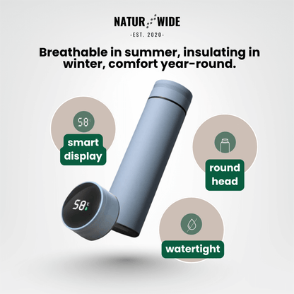 NaturWide Temperature Display 500ml Thermos Cup stainless steel
