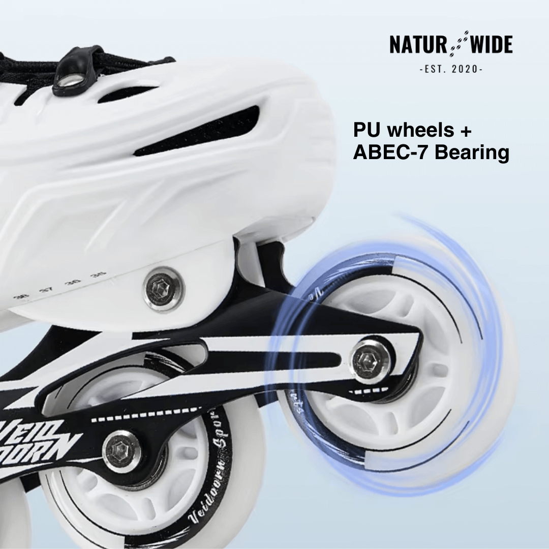 Adjustable Inline Skates for Kids and Adults Full Lights Up PU Wheels Outdoor Roller Skates Aluminum Alloy Bracket