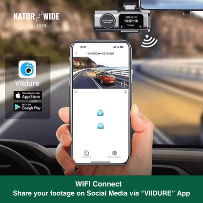 4K Dash Cam with Night Vision, Wi-Fi, GPS & 24H Parking Monitor