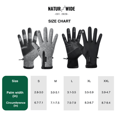 Naturwide Winter Gloves – Waterproof, Windproof &amp; Touchscreen Compatible