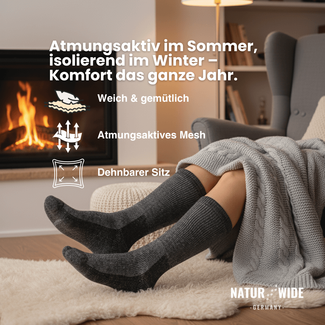 Naturwide Merino Wool Socks – 3-Pack for Men &amp; Women