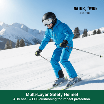 Premium Ski Helmet with Integrated Goggles – Warm &amp; Shockproof