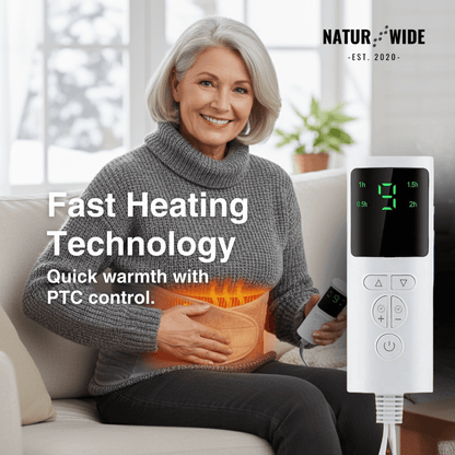 Electric Back Heating Belt – Waist Warmer with 9 Heat Settings &amp; Timer