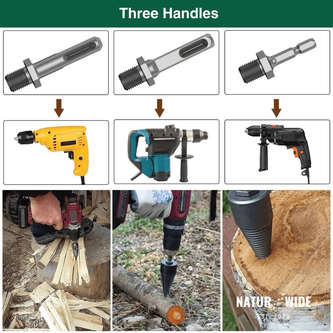Firewood Splitter Drill Bit 32mm – Wood Splitting Cone