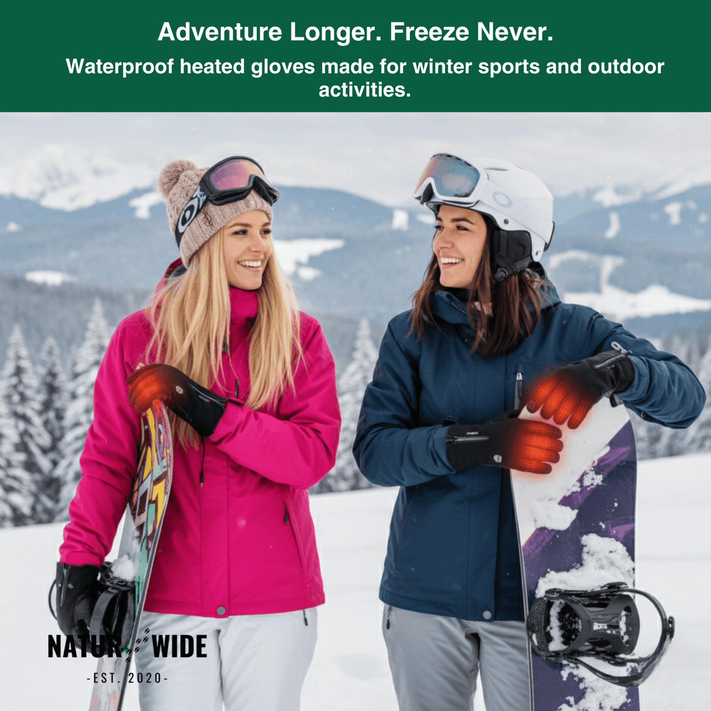 Heated Gloves (Power Bank Powered) – Waterproof &amp; Windproof