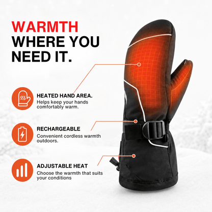 Rechargeable Waterproof Electric Heated Winter Mittens