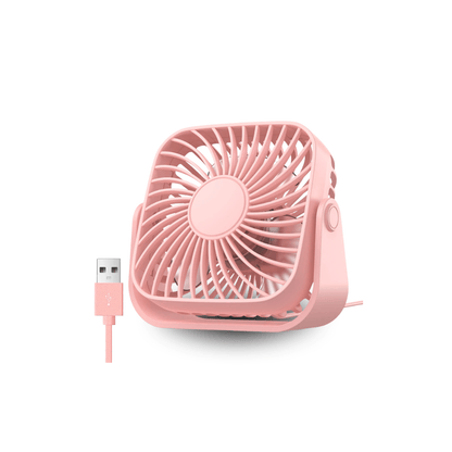 USB Mini Desk Fan – 4-Inch Portable 3-Speed 360° Adjustable Fan