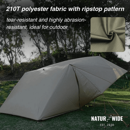 Versatile sun &amp; rain protection tarp
