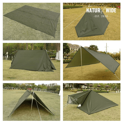 Versatile sun &amp; rain protection tarp