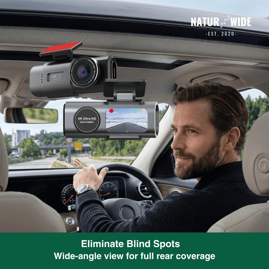 4K Dash Cam with Night Vision, Wi-Fi, GPS & 24H Parking Monitor