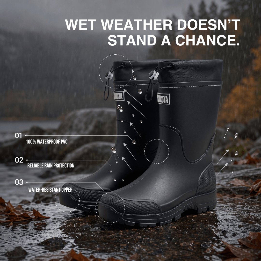 Waterproof Outdoor Rubber Boots Unisex – Slip-Resistant, Durable &amp; Long-Lasting