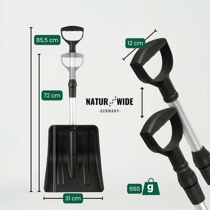 Telescopic Snow Shovel – Compact, Strong &amp; Adjustable Shovel for Car and Garden