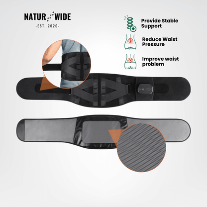 Back Massage Belt – Heating Pad, Vibration &amp; Red Light Therapy