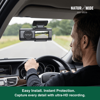 4K Dash Cam with Night Vision, Wi-Fi, GPS & 24H Parking Monitor