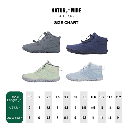 Winter Snow Boots – Warm, Fur-Lined Barefoot Shoes for Men &amp; Women