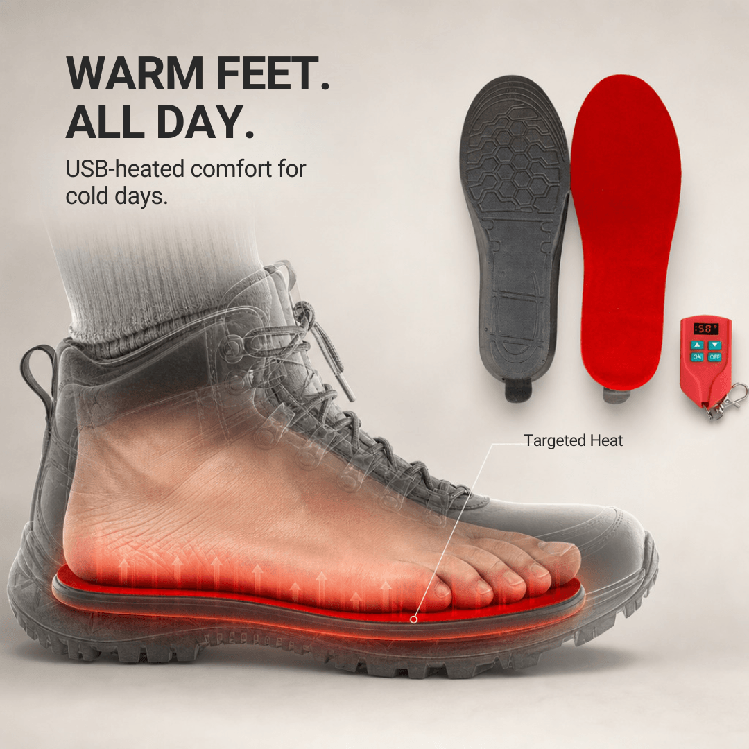 Trim-to-Fit USB Electric Heated Shoe Insoles