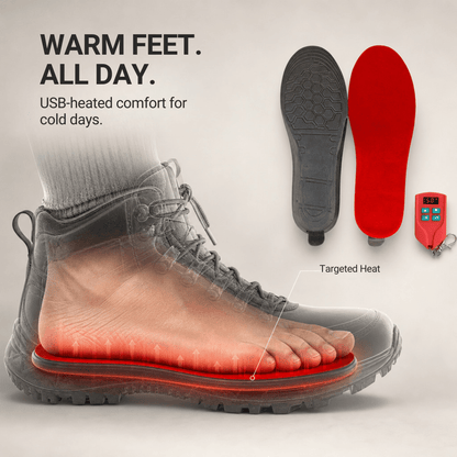 Trim-to-Fit USB Electric Heated Shoe Insoles