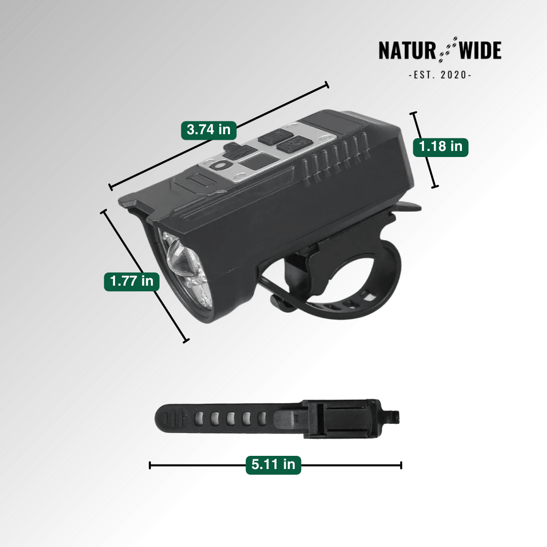 20W Rechargeable 9-LED Bike Headlight & Power Bank