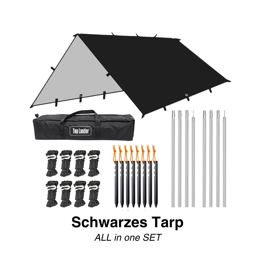 Versatile sun &amp; rain protection tarp
