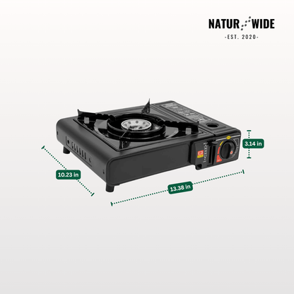 Portable Gas Camping Stove 2500W with Spill Tray & Pot Stand