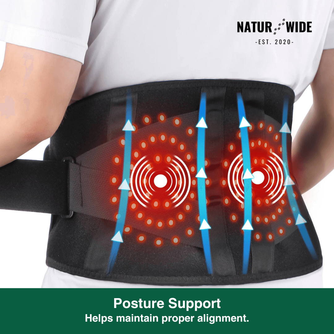 Back Massage Belt – Heating Pad, Vibration &amp; Red Light Therapy
