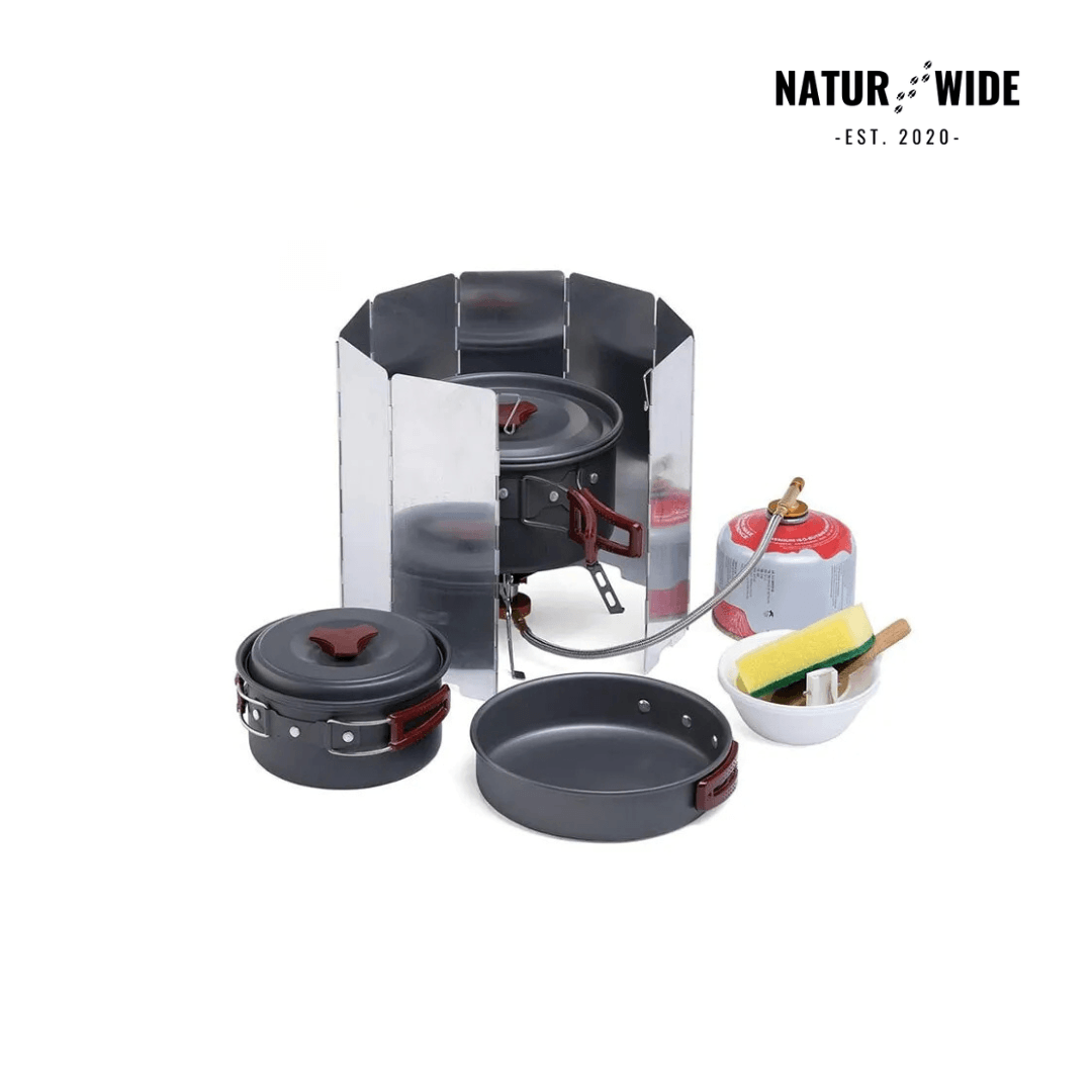 Ultralight 9-Plate Foldable Camping Stove Windshield