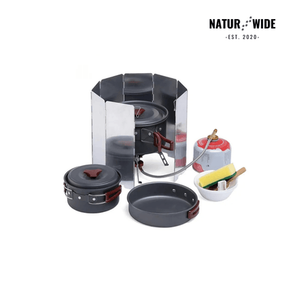 Ultralight 9-Plate Foldable Camping Stove Windshield