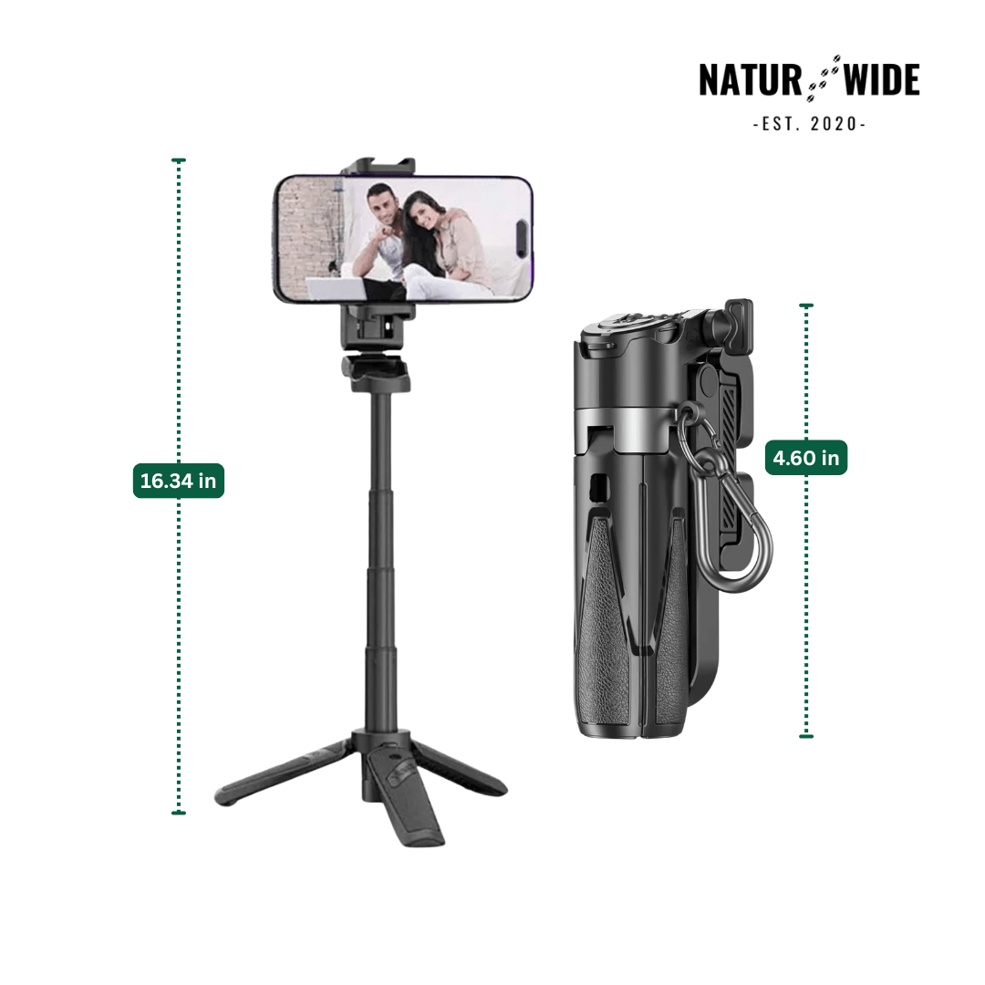 3-in-1 Mini Tripod Selfie Stick with Bluetooth Remote Control
