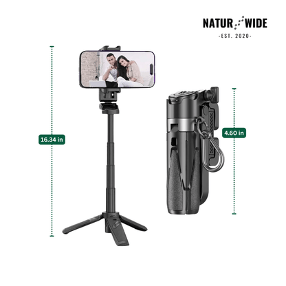 3-in-1 Mini Tripod Selfie Stick with Bluetooth Remote Control