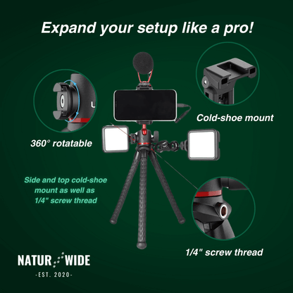 Flexible Octopus Tripod – Versatile for Camera &amp; Smartphone