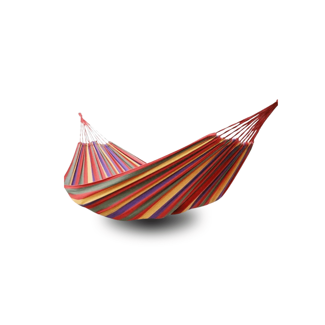 Striped Canvas Hammock – Single & Double Outdoor Sleeping Swing