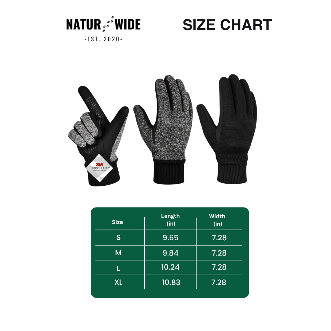 Winter Outdoor Sport Gloves – Touchscreen, Windproof &amp; Anti-Slip Gloves
